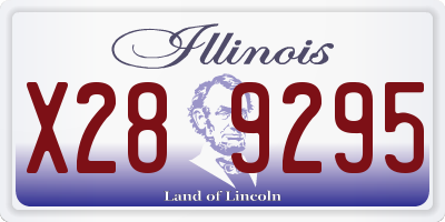 IL license plate X289295