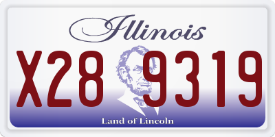 IL license plate X289319