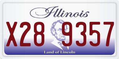 IL license plate X289357