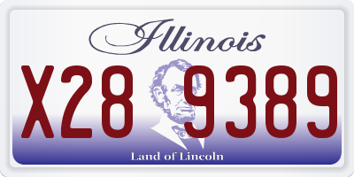 IL license plate X289389