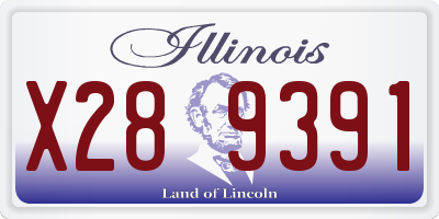 IL license plate X289391