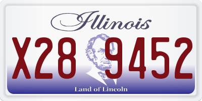 IL license plate X289452