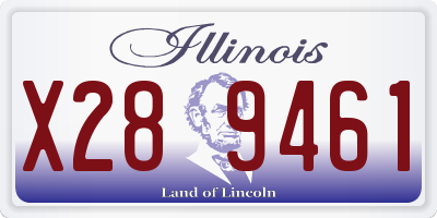 IL license plate X289461