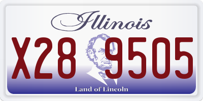 IL license plate X289505