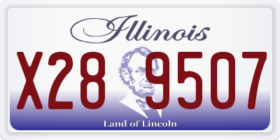 IL license plate X289507
