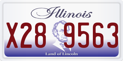 IL license plate X289563