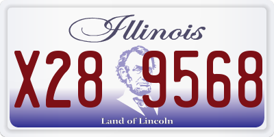 IL license plate X289568