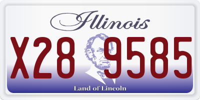 IL license plate X289585