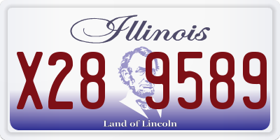IL license plate X289589
