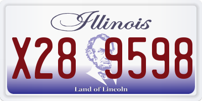 IL license plate X289598