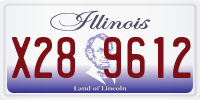 IL license plate X289612