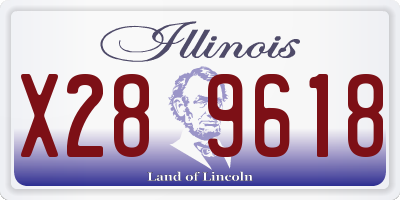 IL license plate X289618