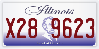 IL license plate X289623