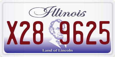 IL license plate X289625