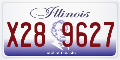 IL license plate X289627