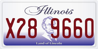 IL license plate X289660