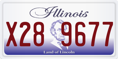 IL license plate X289677