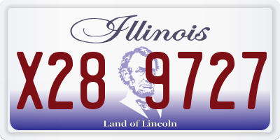 IL license plate X289727