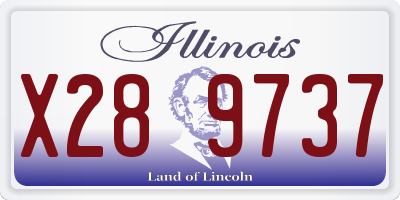 IL license plate X289737
