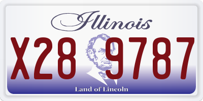 IL license plate X289787