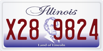 IL license plate X289824