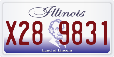 IL license plate X289831