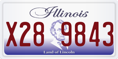 IL license plate X289843