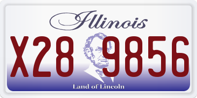 IL license plate X289856