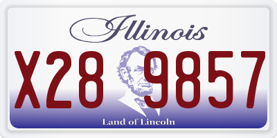 IL license plate X289857