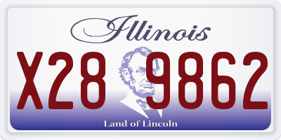 IL license plate X289862