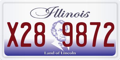 IL license plate X289872