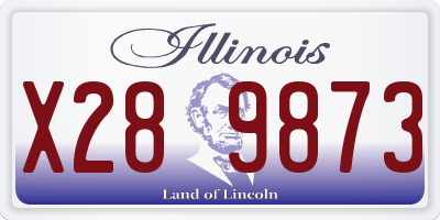 IL license plate X289873