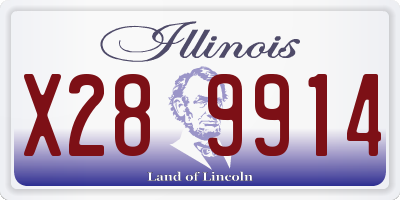 IL license plate X289914