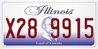 IL license plate X289915