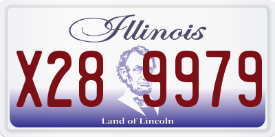 IL license plate X289979