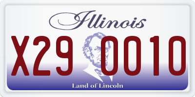 IL license plate X290010