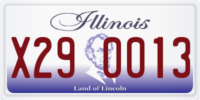 IL license plate X290013