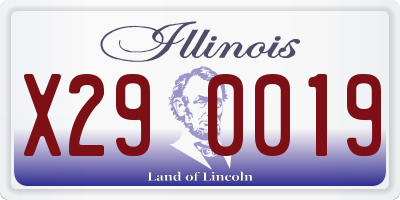 IL license plate X290019