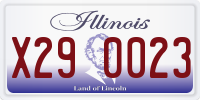IL license plate X290023