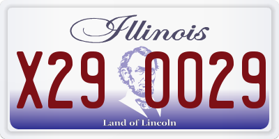 IL license plate X290029