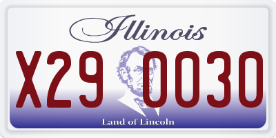 IL license plate X290030