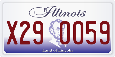 IL license plate X290059