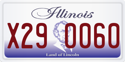 IL license plate X290060