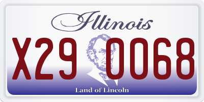 IL license plate X290068