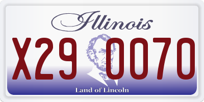 IL license plate X290070