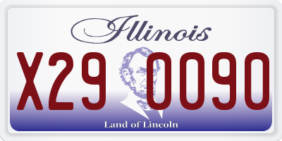 IL license plate X290090