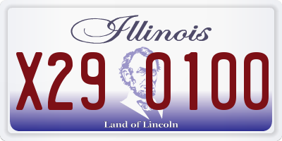 IL license plate X290100