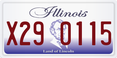 IL license plate X290115