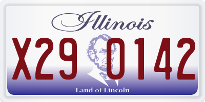 IL license plate X290142