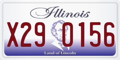 IL license plate X290156